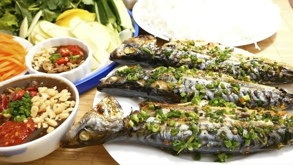  Bánh Tráng Cuốn Cá Nục